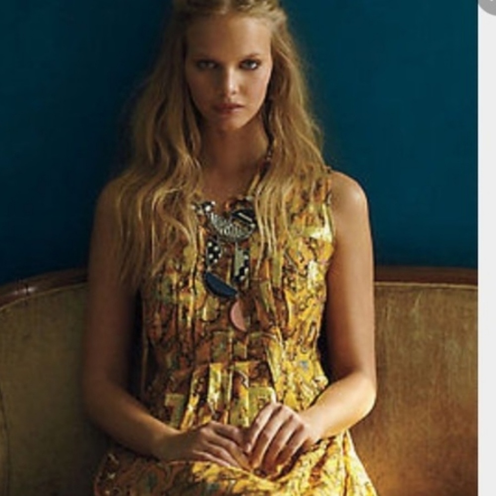 Anthropologie HD in Paris Goldspun Paisley dress
